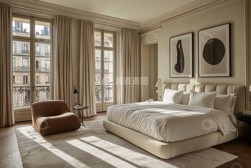高清大图下载【趣麦麦图】法式轻奢卧室