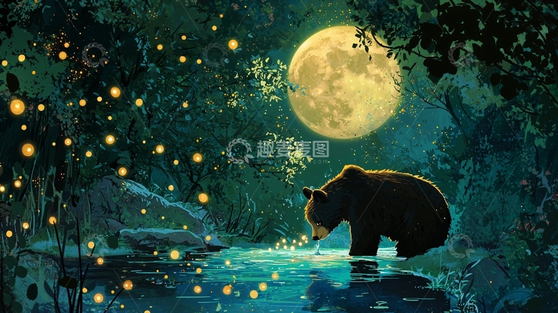 高清大图下载【趣麦麦图】黑熊