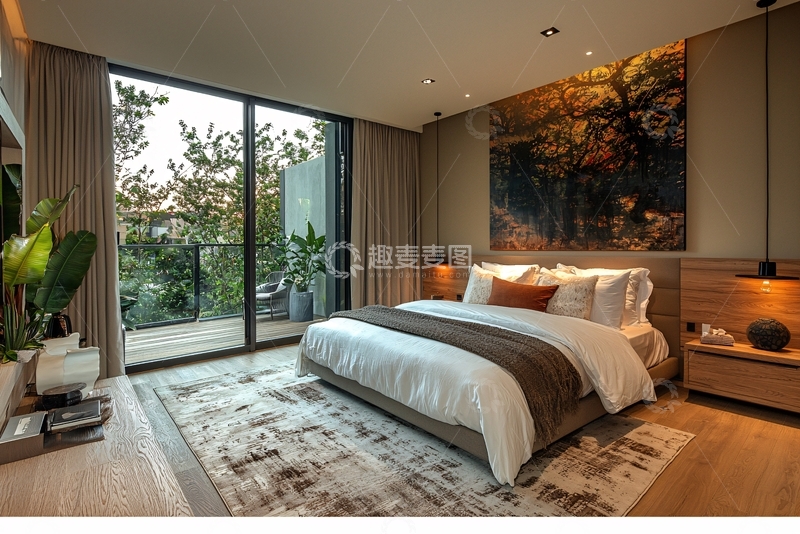 高清大图下载【趣麦麦图】现代简约卧室设计62