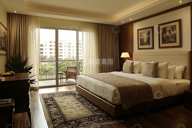高清大图下载【趣麦麦图】高级酒店套房卧室