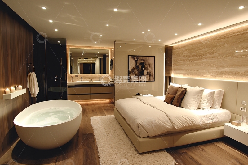 高清大图下载【趣麦麦图】现代简约卧室设计64