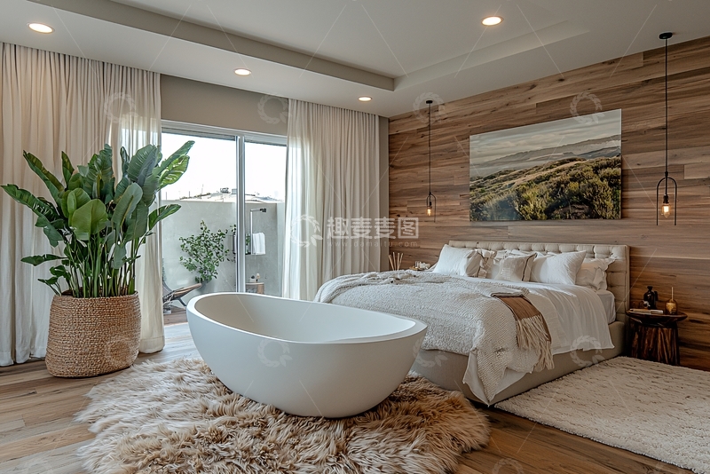 高清大图下载【趣麦麦图】温馨舒适卧室