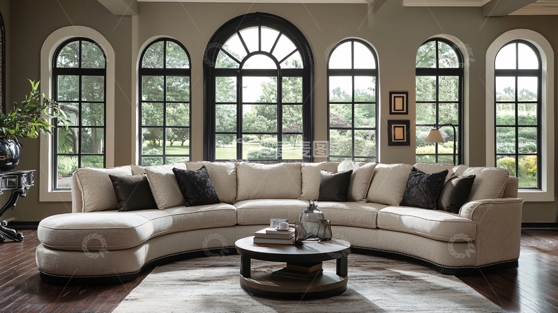 高清大图下载【趣麦麦图】弧形沙发
