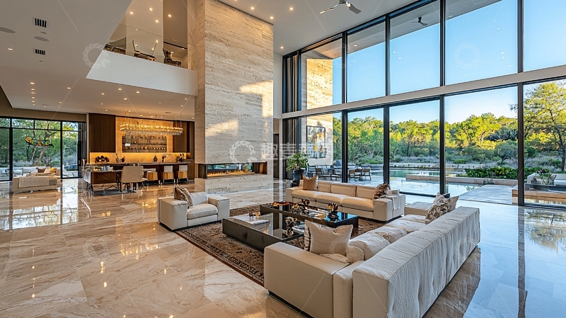 高清大图下载【趣麦麦图】现代简约风格豪宅客厅