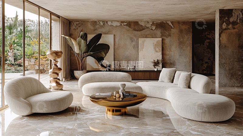 高清大图下载【趣麦麦图】现代极简风格客厅