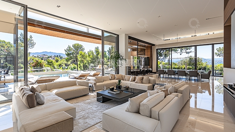 高清大图下载【趣麦麦图】现代简约别墅客厅