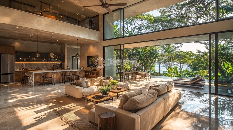 高清大图下载【趣麦麦图】现代简约别墅客厅