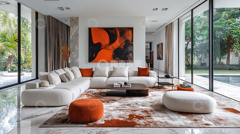 高清大图下载【趣麦麦图】现代简约客厅