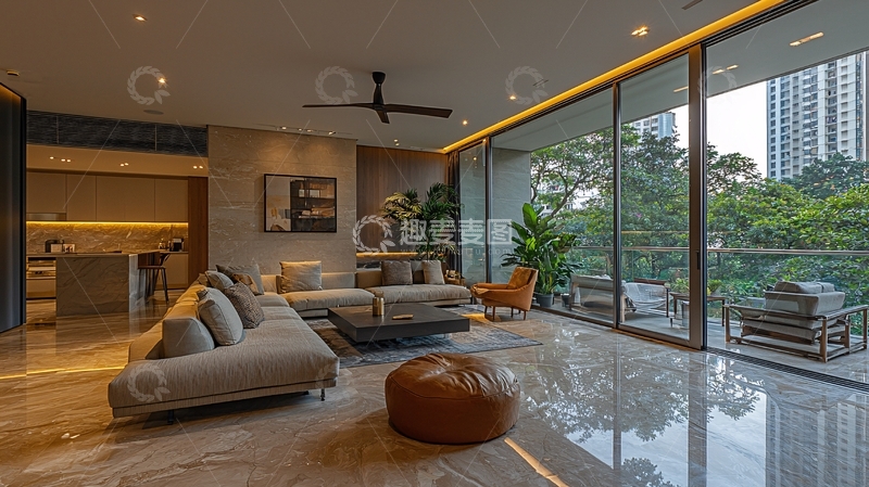 高清大图下载【趣麦麦图】现代简约客厅
