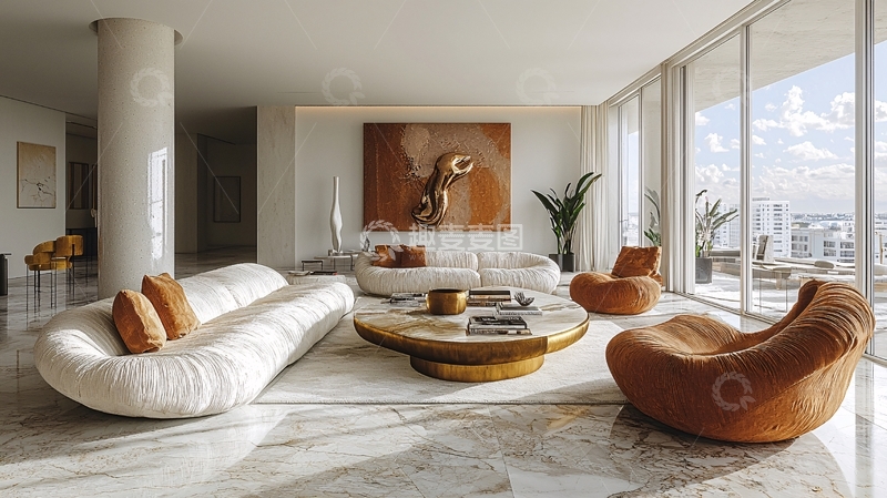 高清大图下载【趣麦麦图】现代简约客厅
