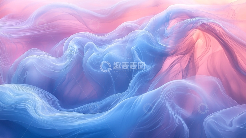 高清大图下载【趣麦麦图】梦幻轻纱质感背景