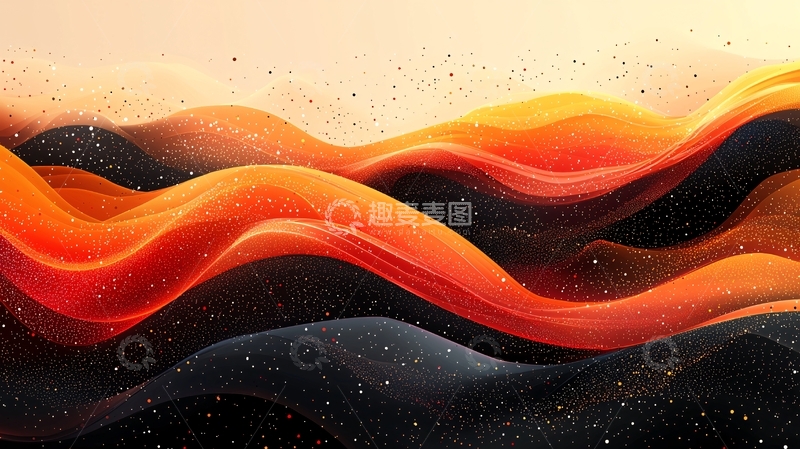 高清大图下载【趣麦麦图】流动的色彩波浪