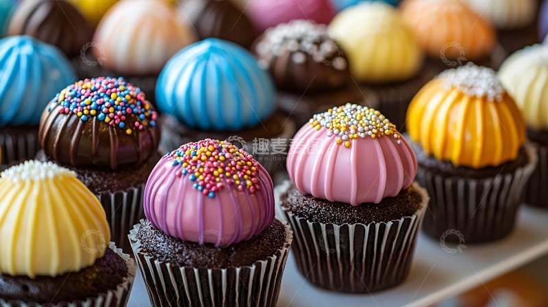 高清大图下载【趣麦麦图】彩色纸杯蛋糕