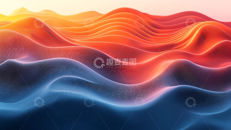 高清大图下载【趣麦麦图】抽象波浪