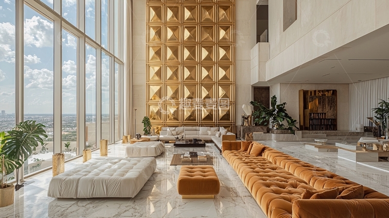 高清大图下载【趣麦麦图】豪华现代客厅