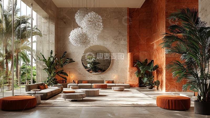 高清大图下载【趣麦麦图】现代酒店大堂设计