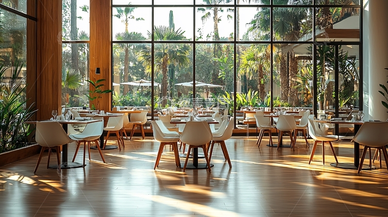 高清大图下载【趣麦麦图】落地窗餐厅