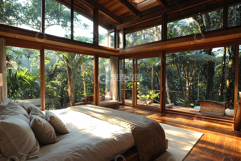 高清大图下载【趣麦麦图】森林系卧室