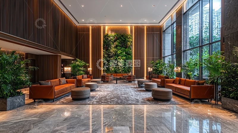 高清大图下载【趣麦麦图】豪华酒店大堂休息区