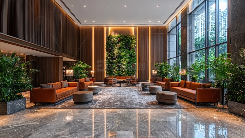 高清大图下载【趣麦麦图】豪华酒店大堂休息区