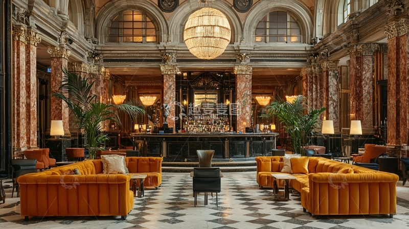 高清大图下载【趣麦麦图】豪华酒店大堂休息区