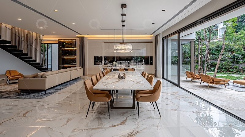 高清大图下载【趣麦麦图】现代简约别墅客厅