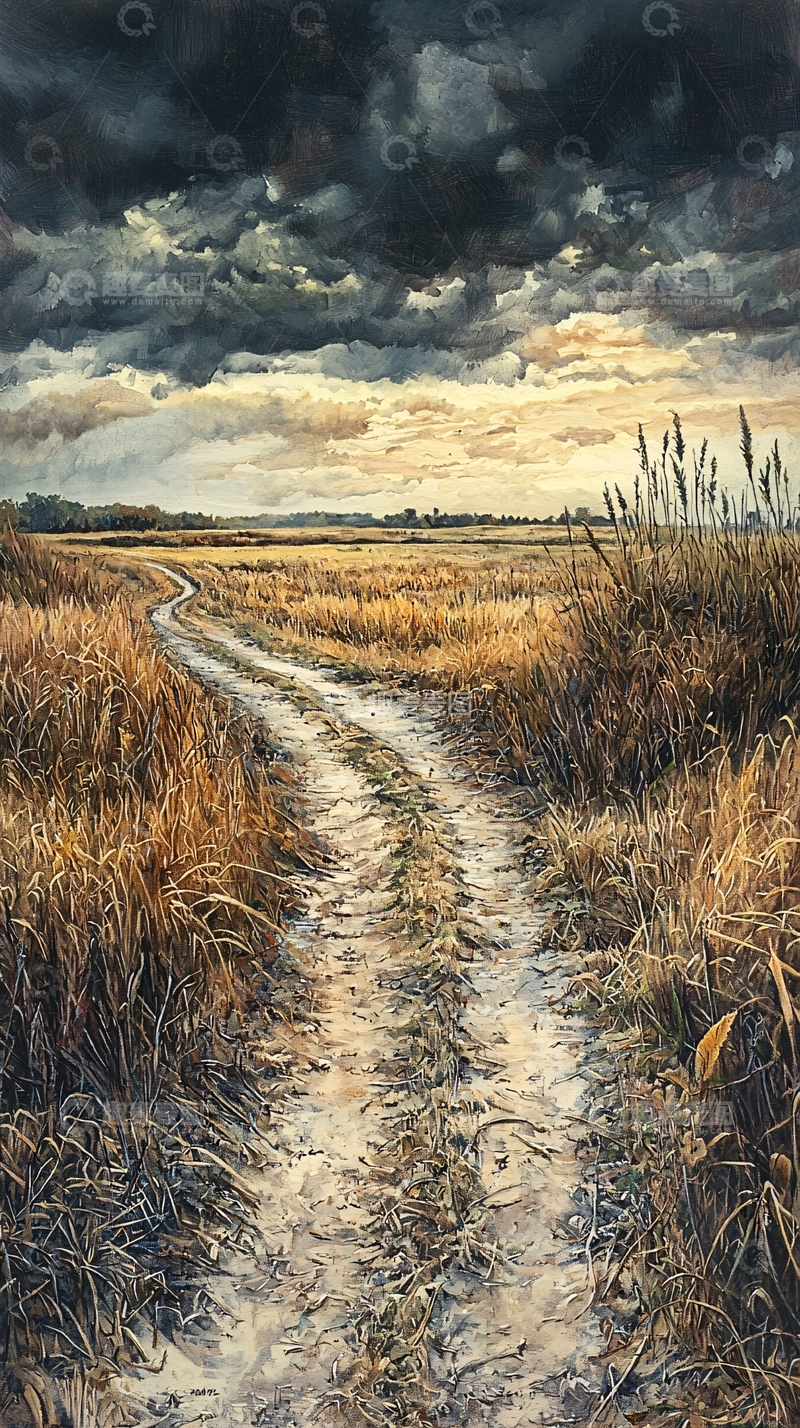 高清大图下载【趣麦麦图】田间小路