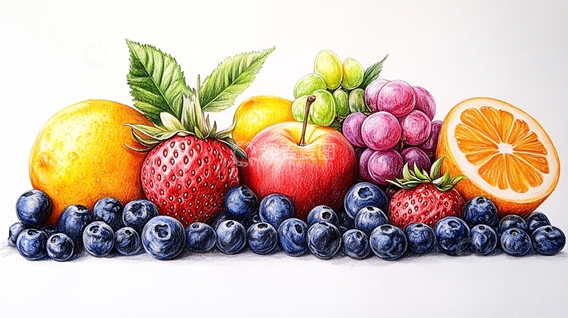 高清大图下载【趣麦麦图】彩色水果堆