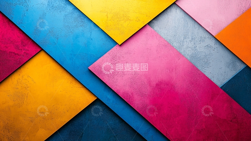 高清大图下载【趣麦麦图】彩色几何抽象背景
