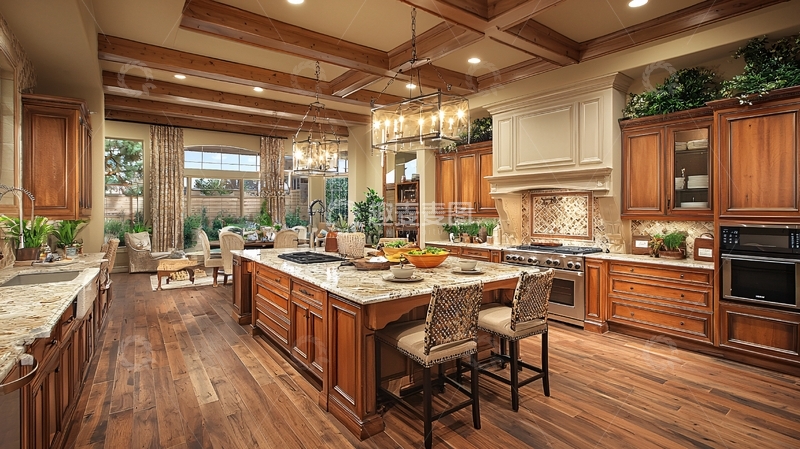 高清大图下载【趣麦麦图】高端别墅开放式厨房