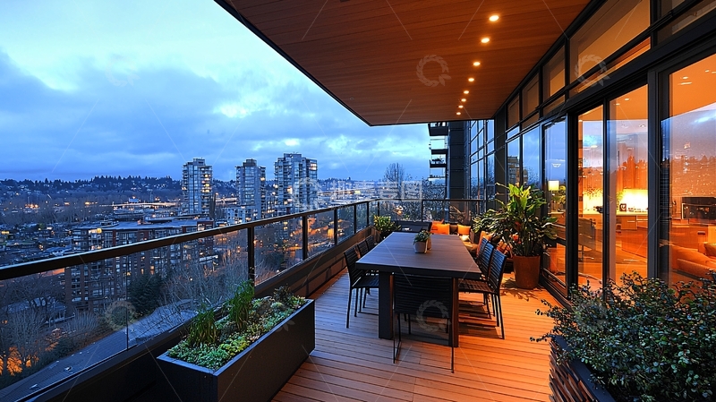 高清大图下载【趣麦麦图】夜景阳台52