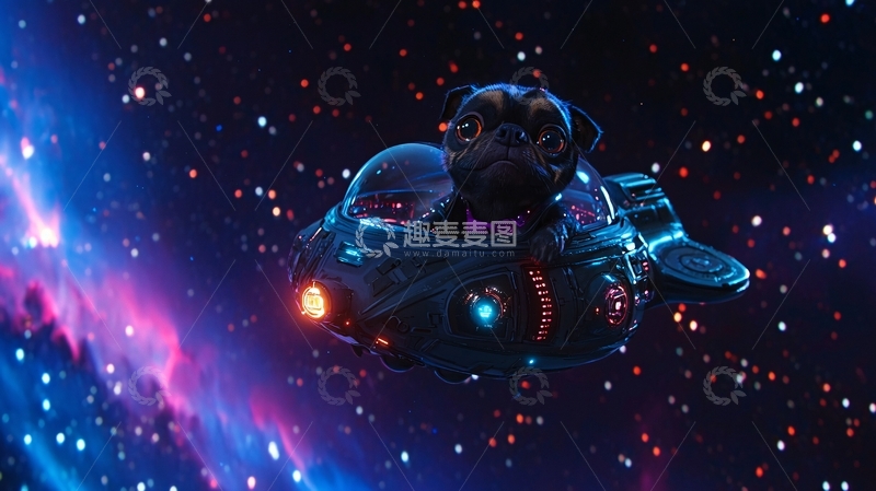 高清大图下载【趣麦麦图】太空狗狗