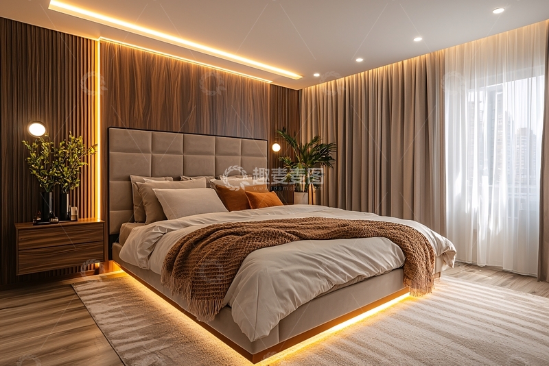 高清大图下载【趣麦麦图】现代简约卧室设计67