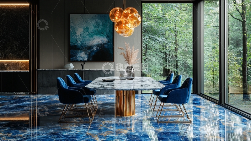 高清大图下载【趣麦麦图】现代极简轻奢餐厅