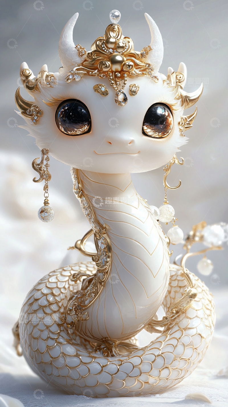 高清大图下载【趣麦麦图】可爱白龙