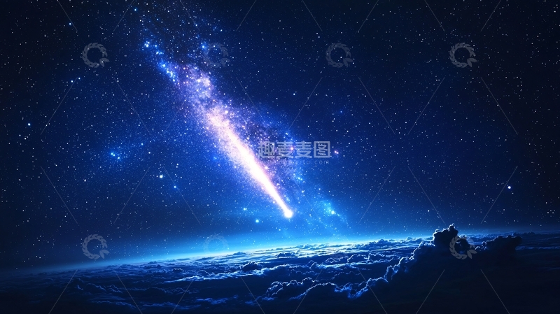 高清大图下载【趣麦麦图】流星划过夜空4