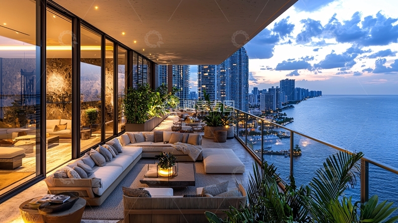 高清大图下载【趣麦麦图】-海景阳台豪华公寓