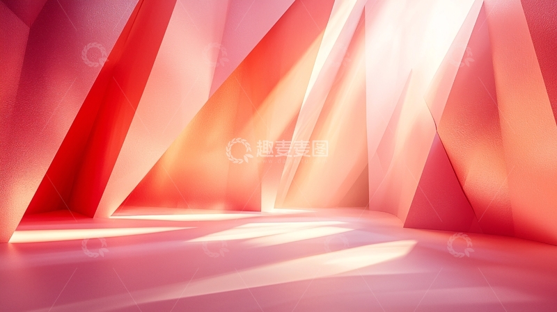 高清大图下载【趣麦麦图】粉色几何背景
