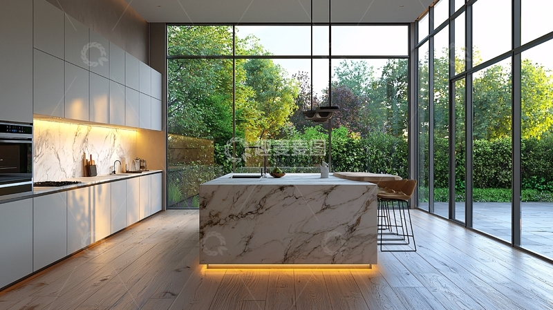 高清大图下载【趣麦麦图】现代极简风格厨房
