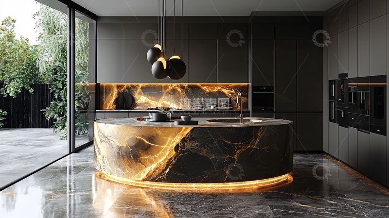 高清大图下载【趣麦麦图】现代极简风格厨房