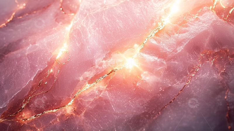 高清大图下载【趣麦麦图】粉色晶体质感