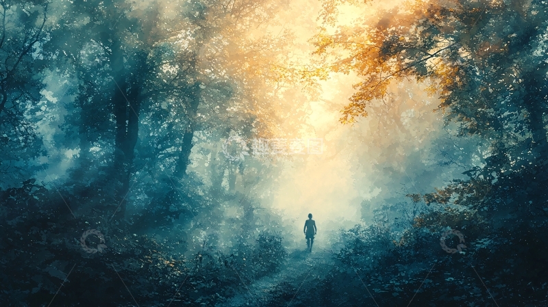 高清大图下载【趣麦麦图】雾气森林