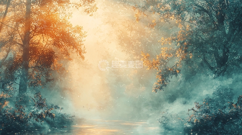 高清大图下载【趣麦麦图】清晨森林小路