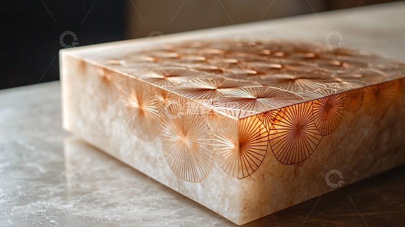 高清大图下载【趣麦麦图】光滑纹理的艺术树脂块