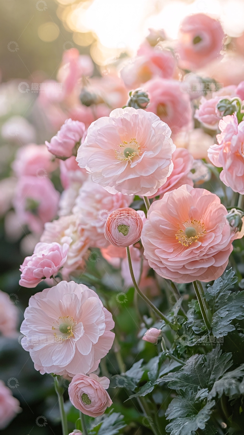 高清大图下载【趣麦麦图】粉色花田