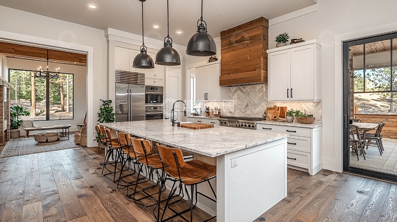 高清大图下载【趣麦麦图】现代乡村风格厨房