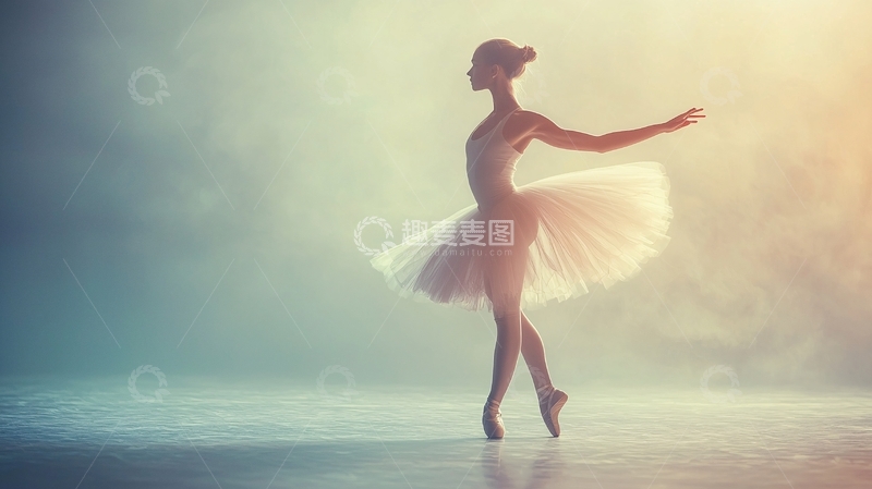 高清大图下载【趣麦麦图】芭蕾舞演员舞台写真