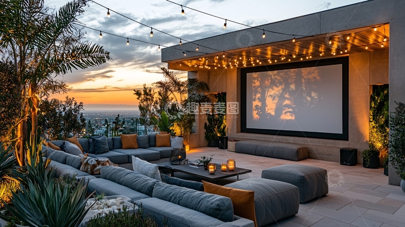 高清大图下载【趣麦麦图】高端户外家庭影院