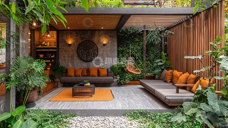 高清大图下载【趣麦麦图】庭院休闲区设计