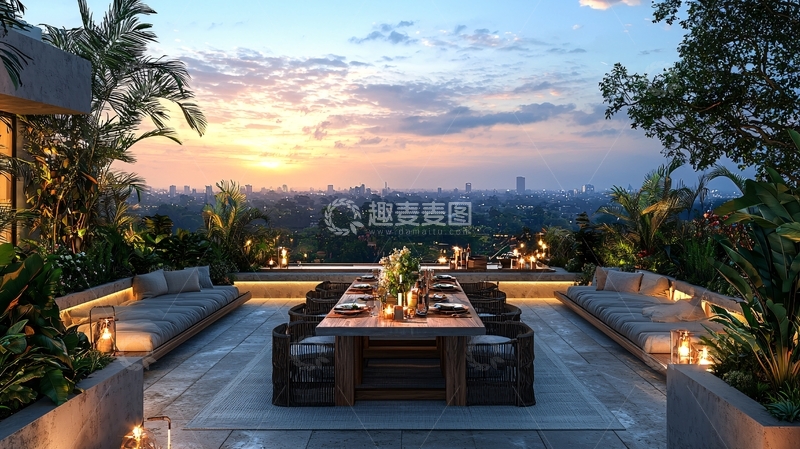 高清大图下载【趣麦麦图】高端户外用餐区